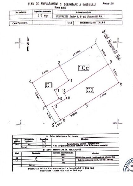 Teren 413 mp pe bulevardul Bucurestii Noi pentru dezvoltatori